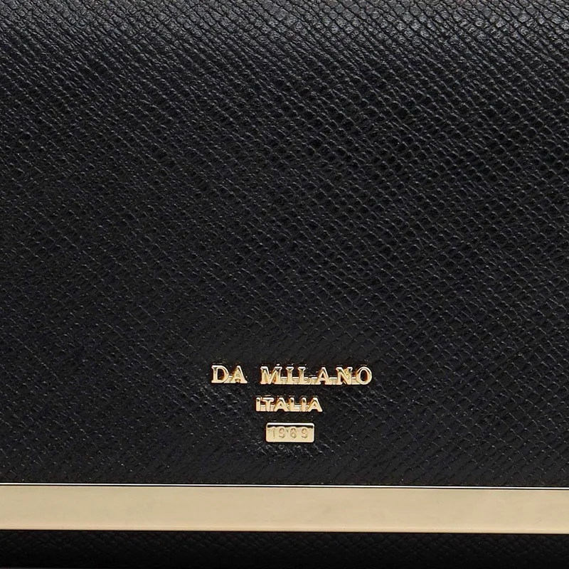 Da Milano Black Franzy Leather Ladies Wallet - Black for Women | Best Price UAE